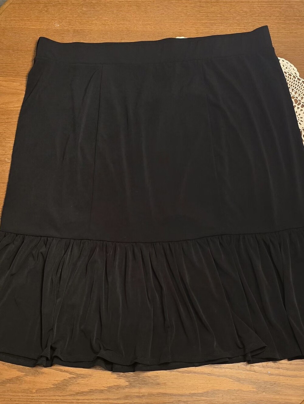 Torrid Black A-Line Skirt with Ruffled Hem